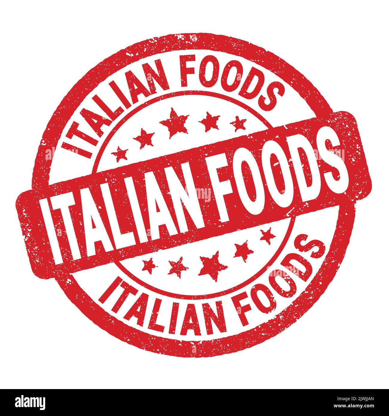 ITALIAN FOODS text written on red grungy stamp sign Stock Photo Alamy