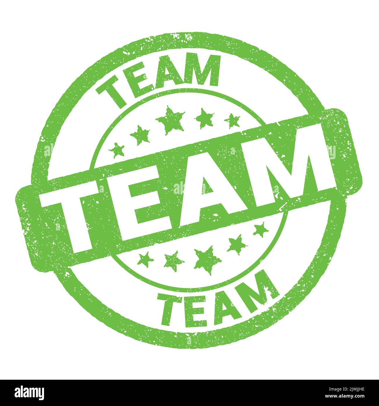TEAM text written on green grungy stamp sign Stock Photo - Alamy