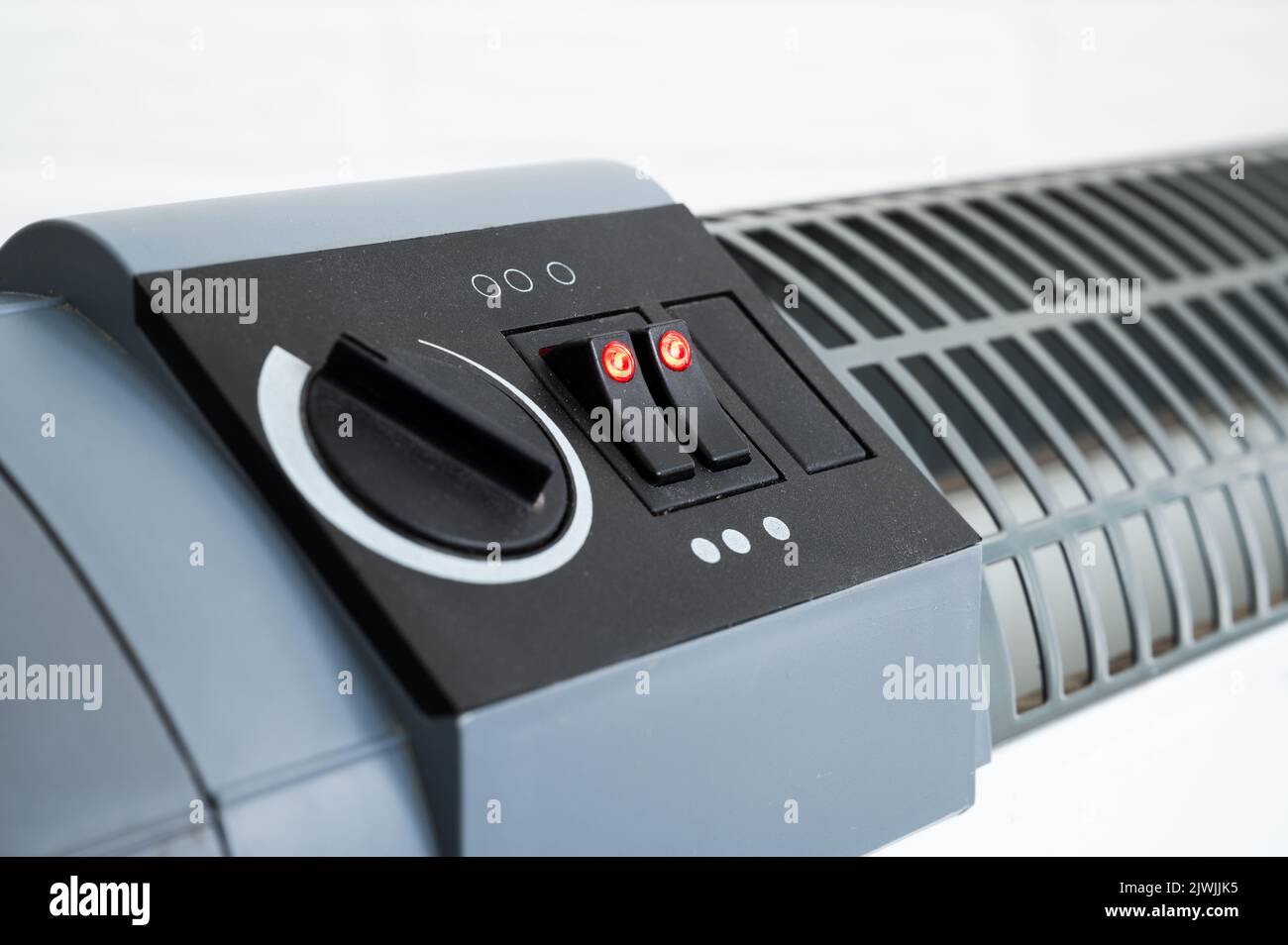 Electric convection heater heating with electric power Stock Photo Alamy