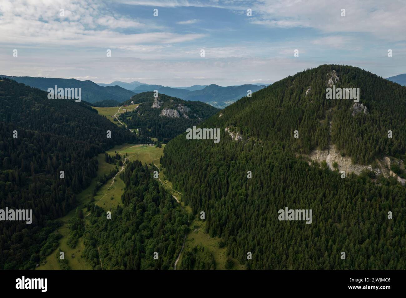 Slovakian countryside in summer time. Stock Photo