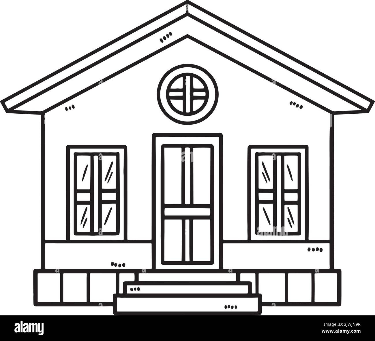 House Coloring Page For Kids 22256293 Vector Art at Vecteezy-saigonsouth.com.vn