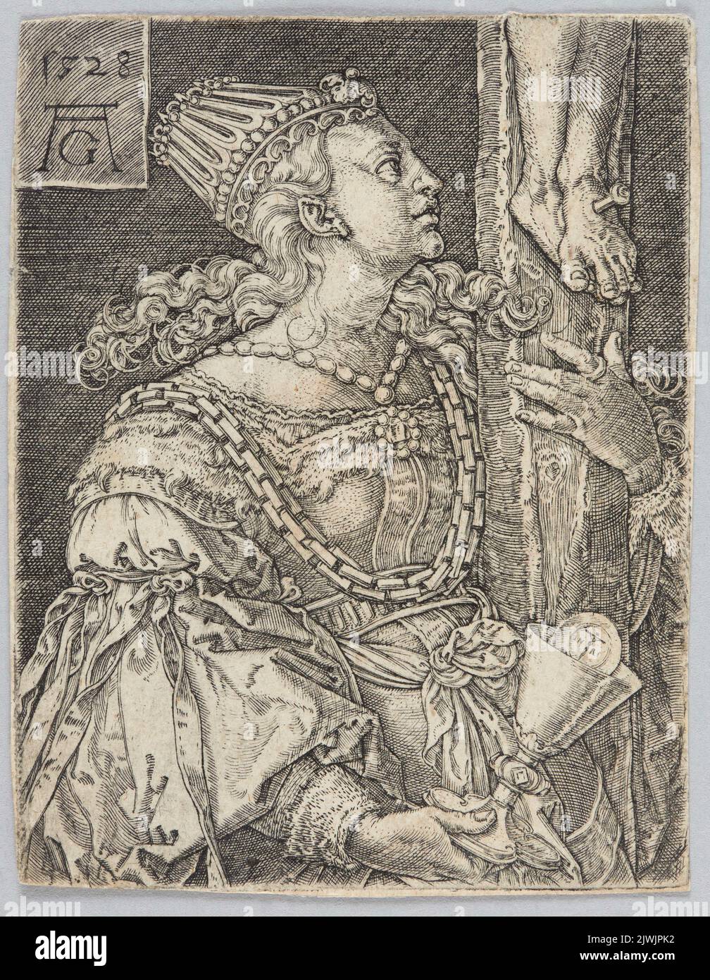 Faith. Aldegrever, Heinrich (1502-1555/1561), graphic artist Stock Photo