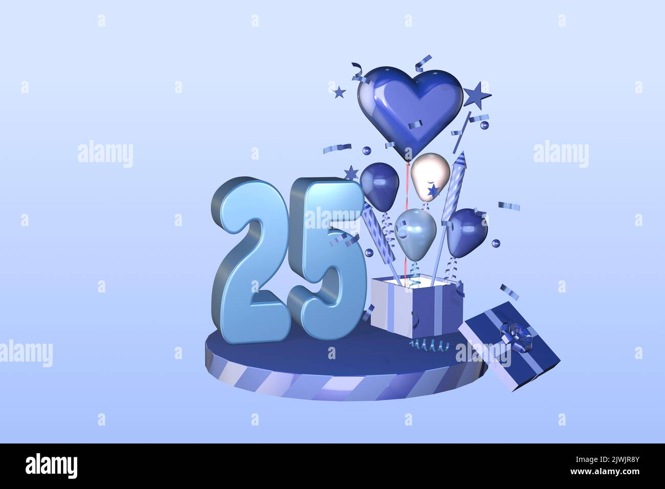 Twenty fifth anniversary celebration hi-res stock