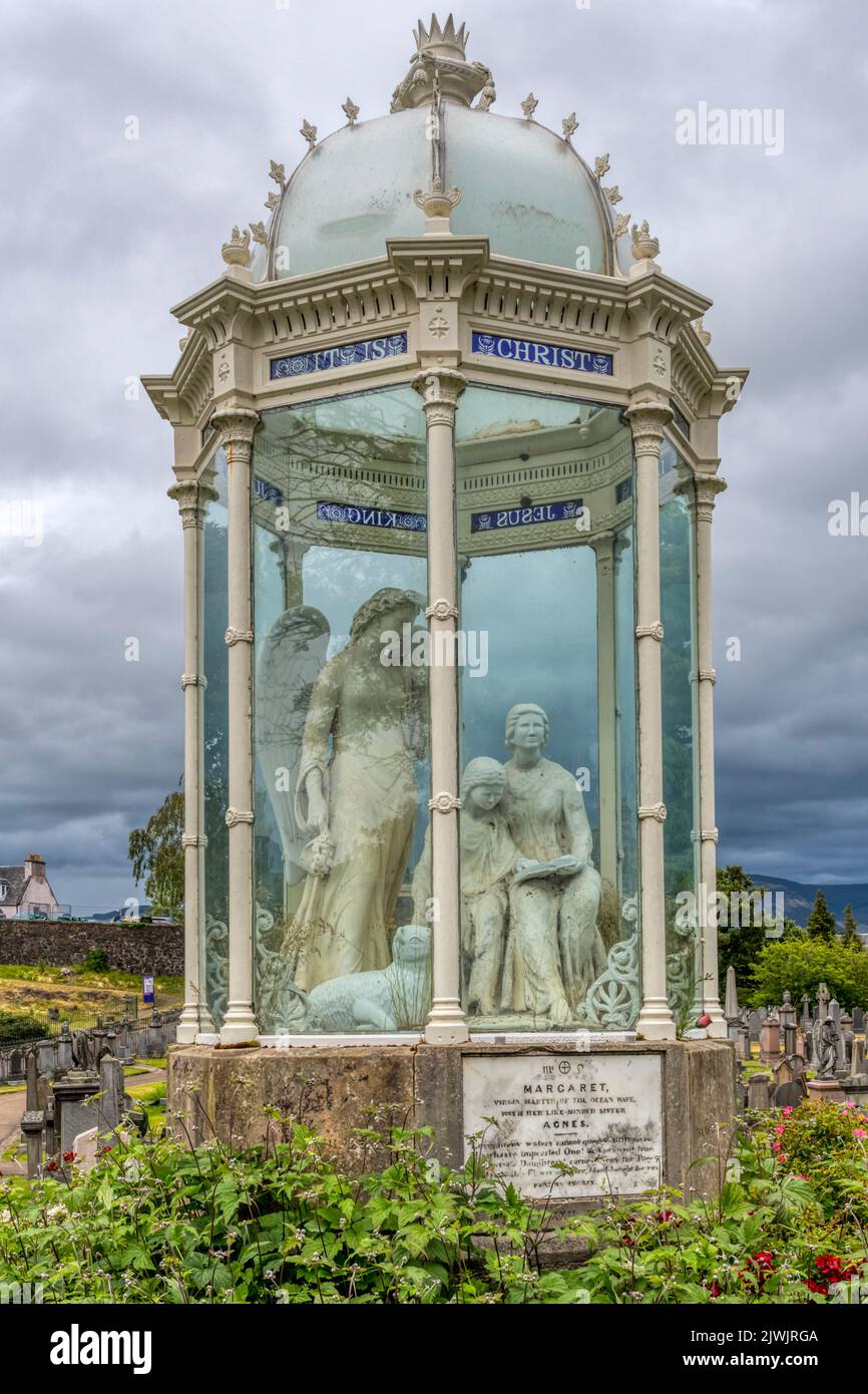 The Martyrs' Monument in The Old Town Cemetery, Stirling. Marble group by Handyside Ritchie, erected in 1859. Stock Photo