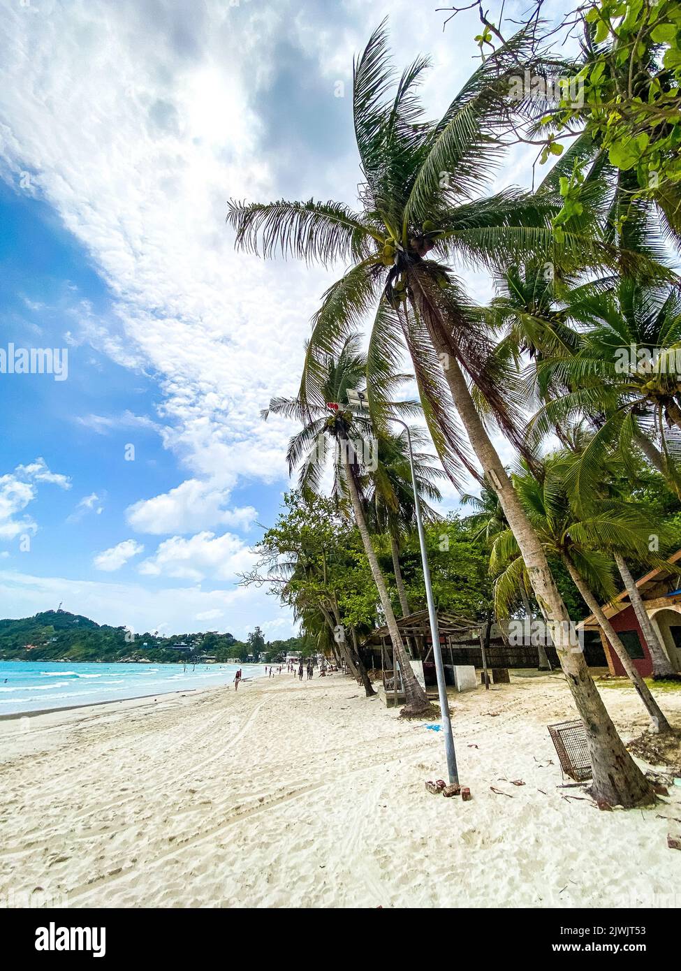 Haad Rin beach or Hat Rin in Ko Pha Ngan, Thailand Stock Photo