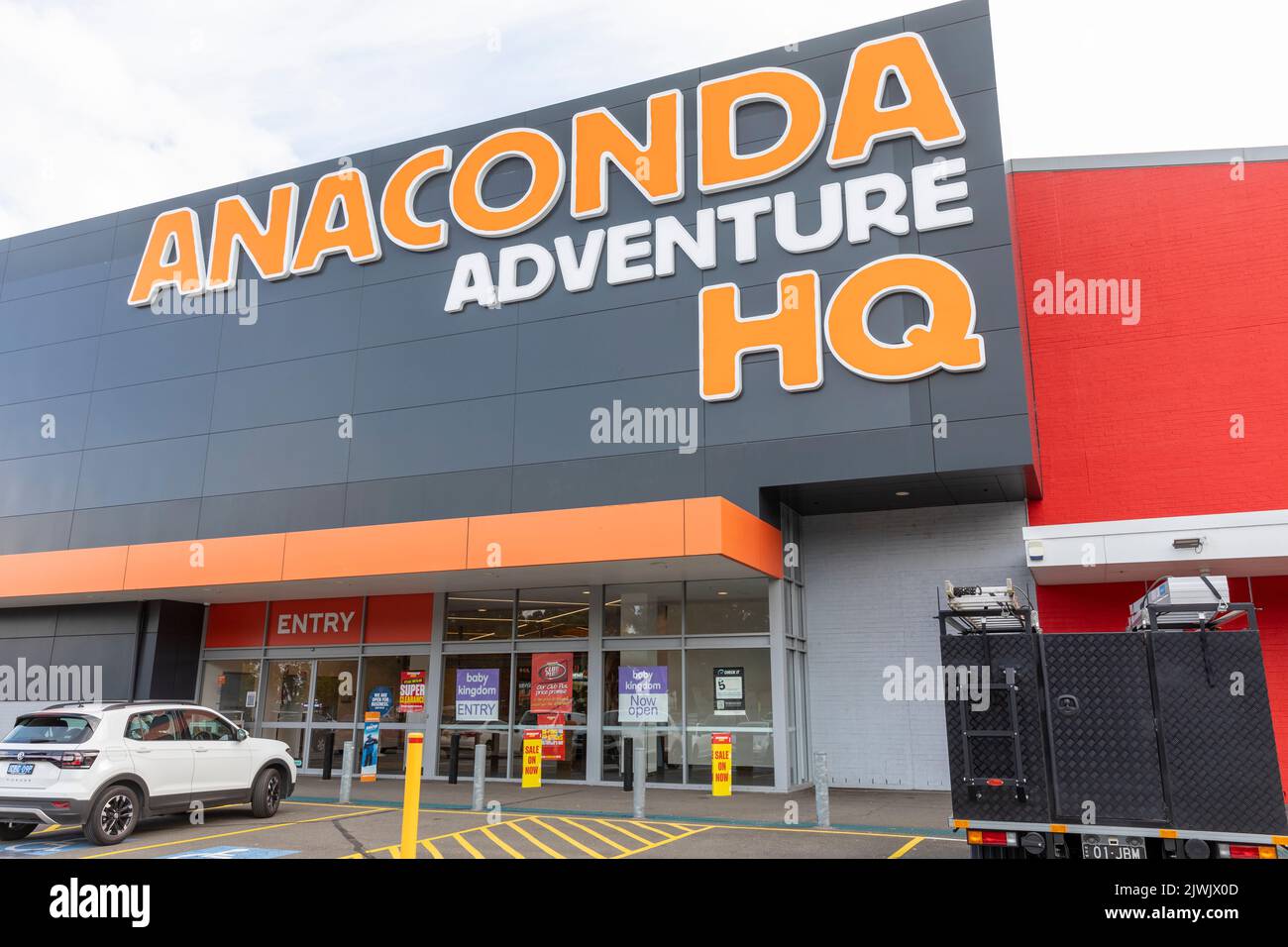 Anaconda Adventure store in Chullora Sydney, selling equipment for camping, fishing,boating and caravan trips, NSW,Australia Stock Photo