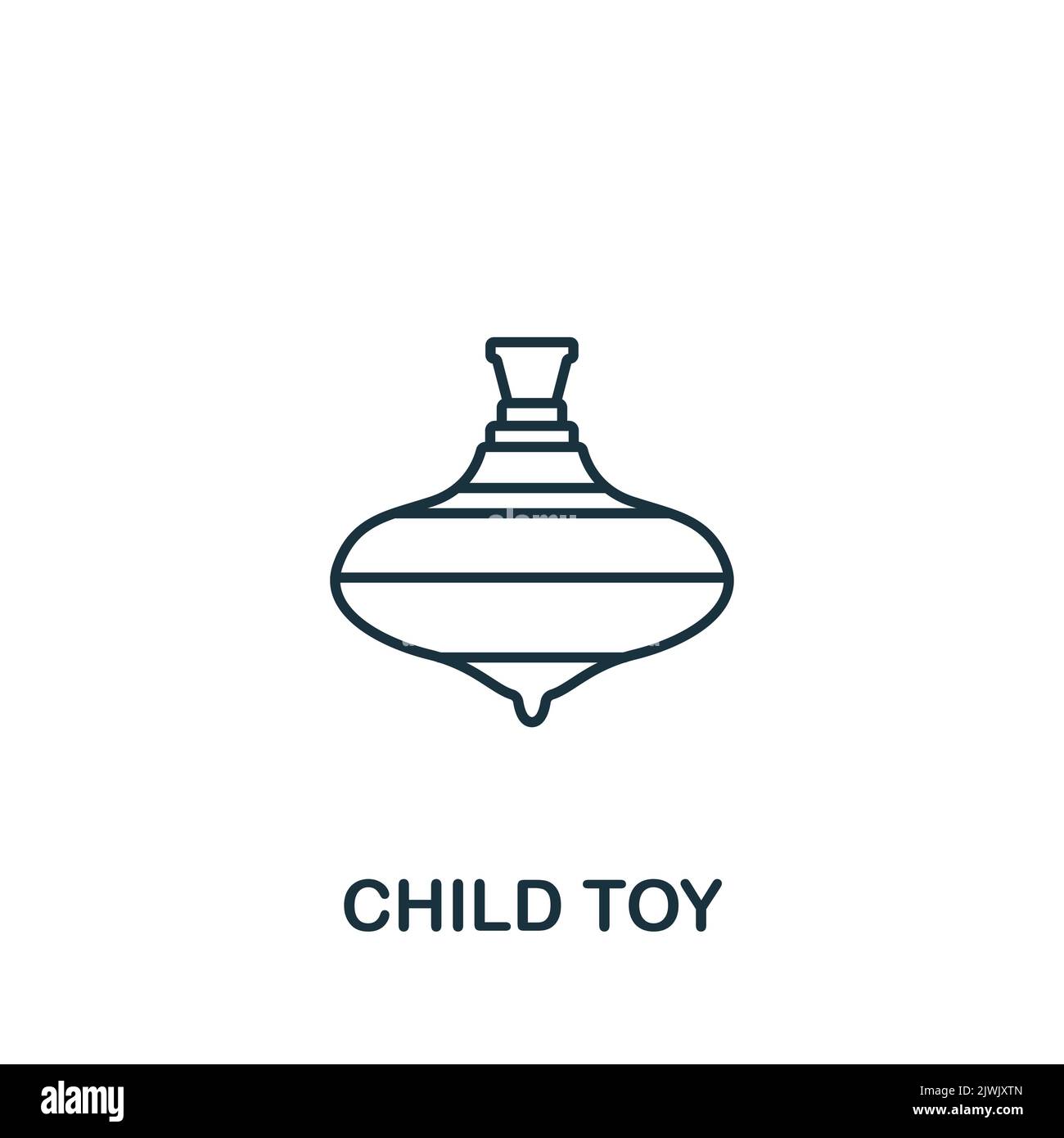 Child Toy icon. Monochrome simple Baby icon for templates, web design