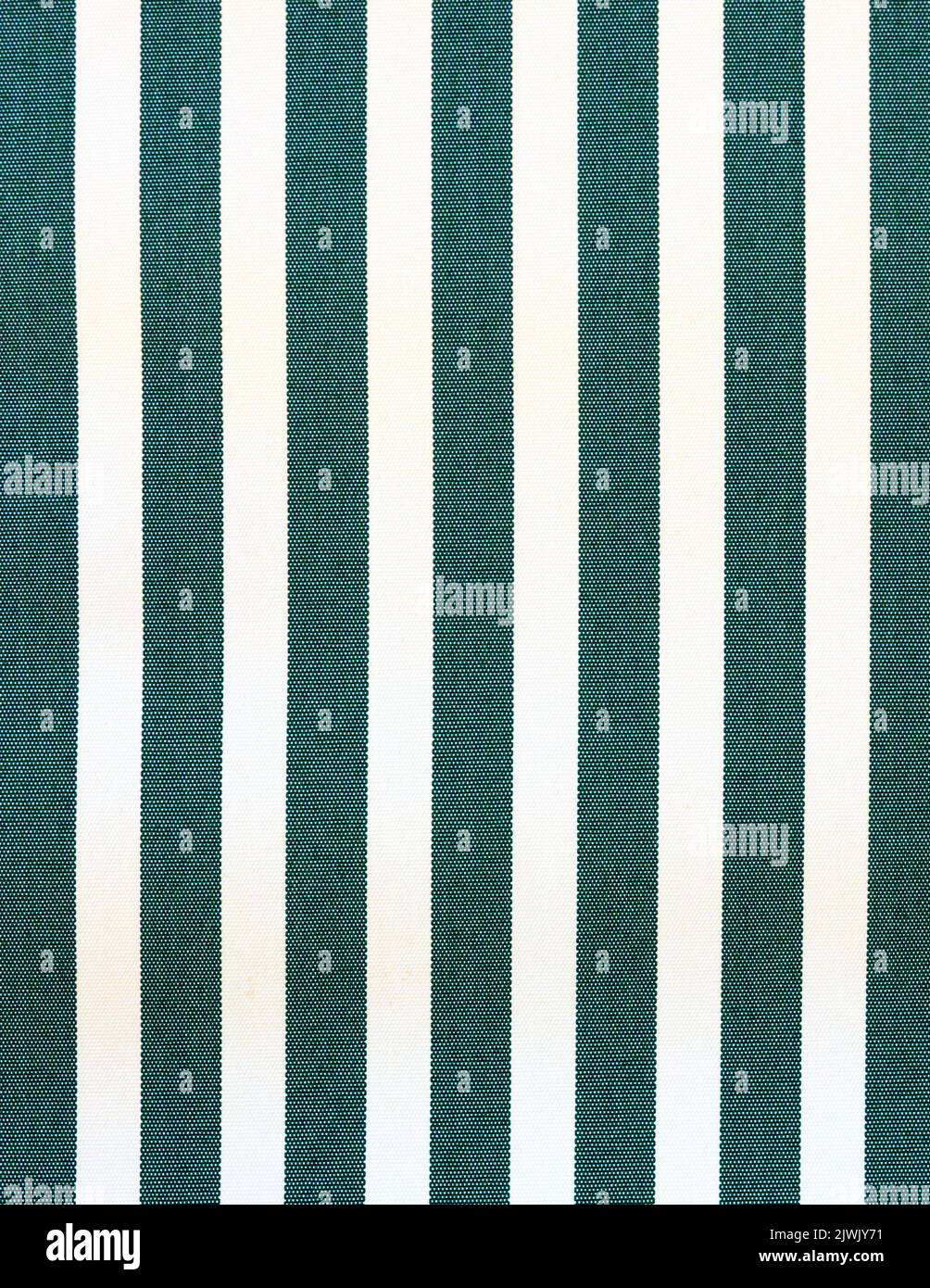 Green and white striped woven pattern Stock Photo