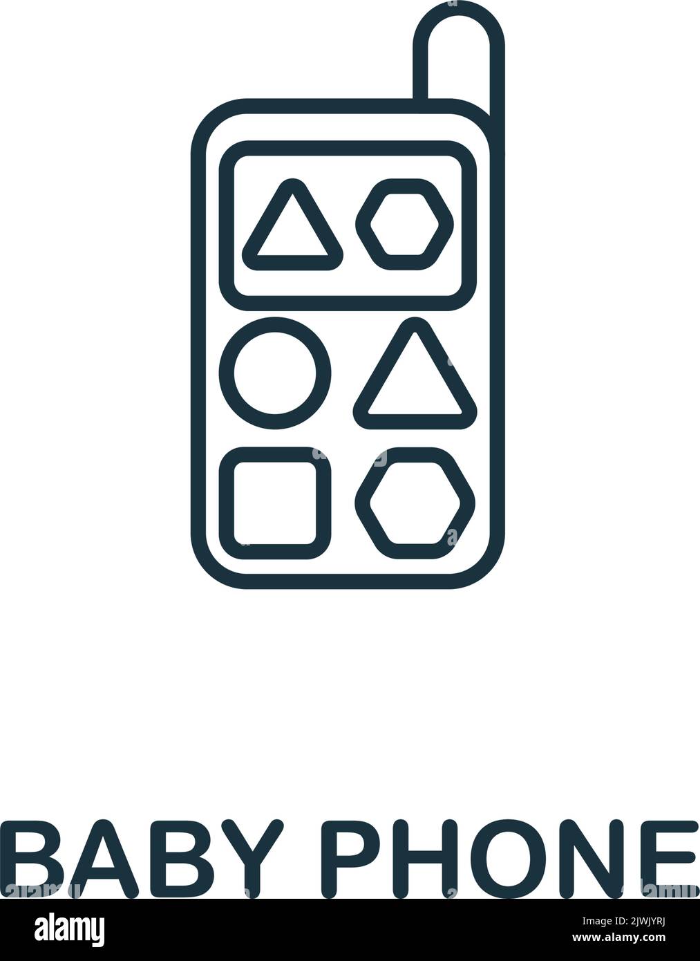 Baby Phone icon. Monochrome simple Baby icon for templates, web design