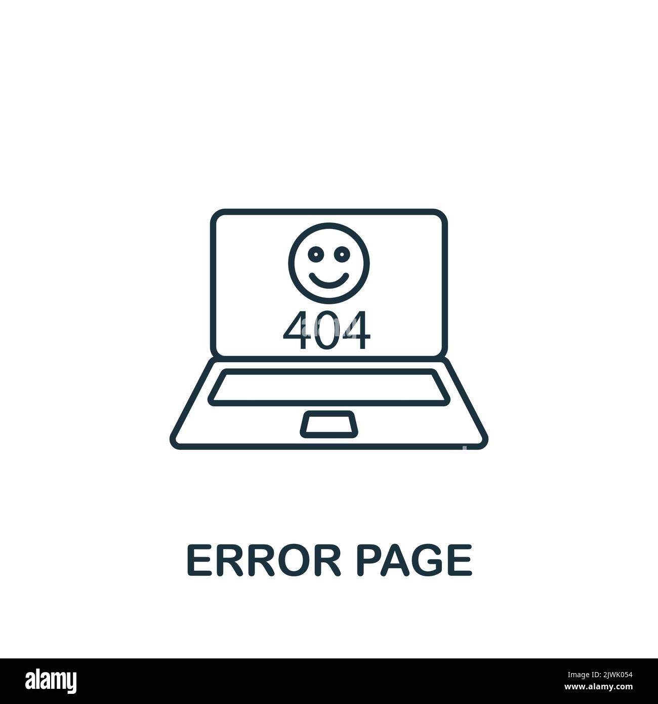 Error Page icon. Monochrome simple Web Design icon for templates, web design and infographics Stock Vector