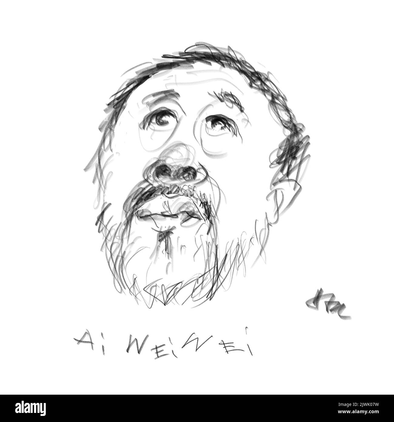 Portrait of the Artist Ai WeiWei Stock Photo