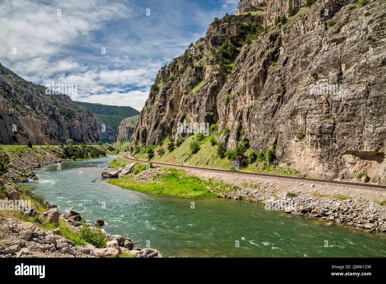 Wind River Canyon, near Thermopolis, Wyoming, USA Stock Photo