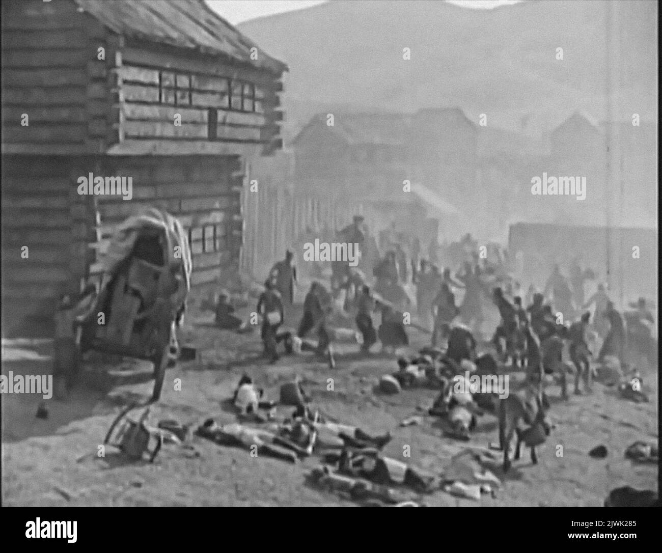 Last of the Mohicans vintage movie screen Stock Photo