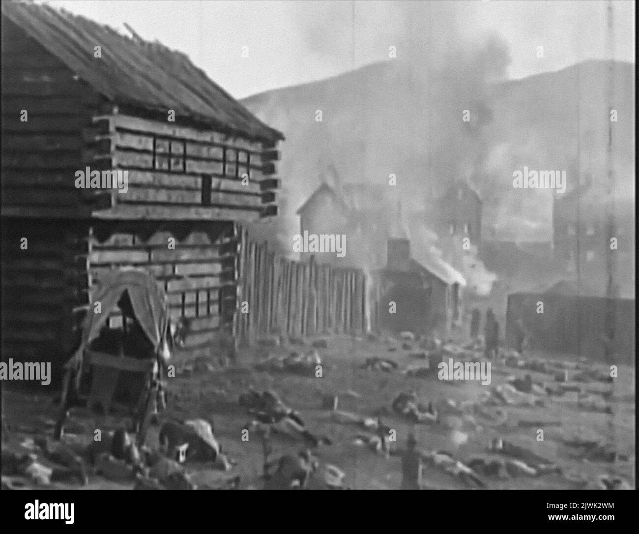 Last of the Mohicans vintage movie screen Stock Photo Alamy