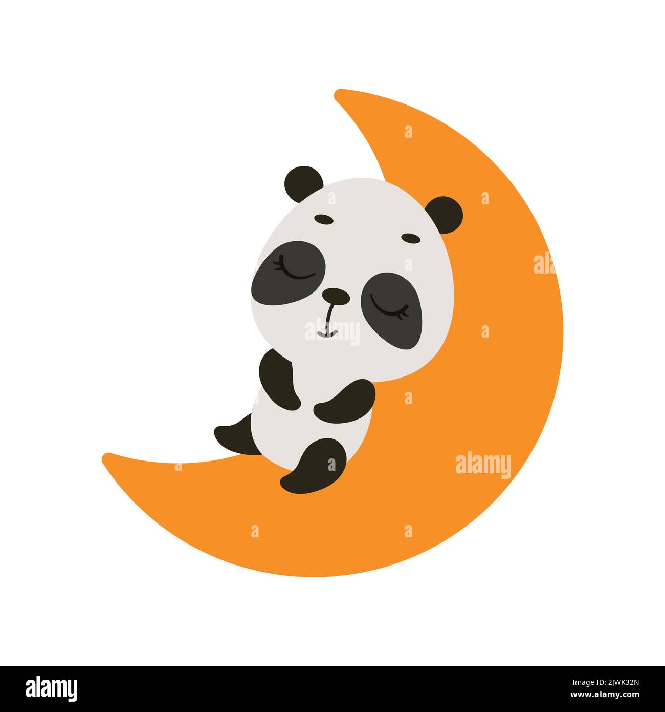 Baby panda sleeping Stock Vector Images - Alamy