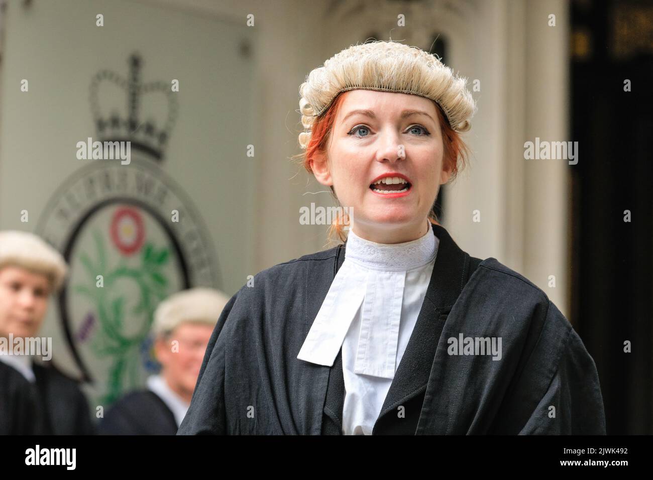 london-uk-06th-sep-2022-barrister-natalie-csengeri-makes-a