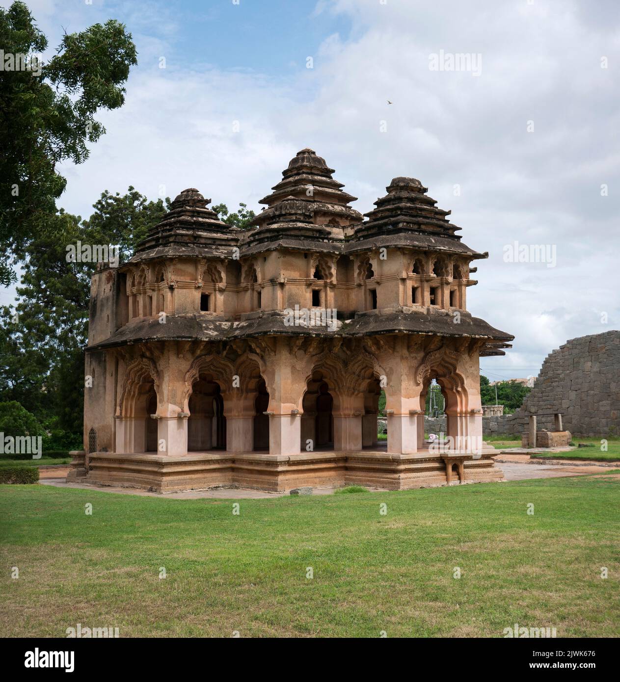 The enclosure contains the Lotus Mahal the latter being a two-storey ...