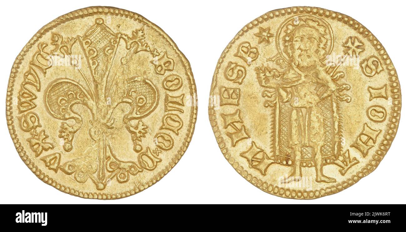 florin. Bolko II Mały (książę jaworsko-świdnicki ; 1326-1368), ruler Stock Photo
