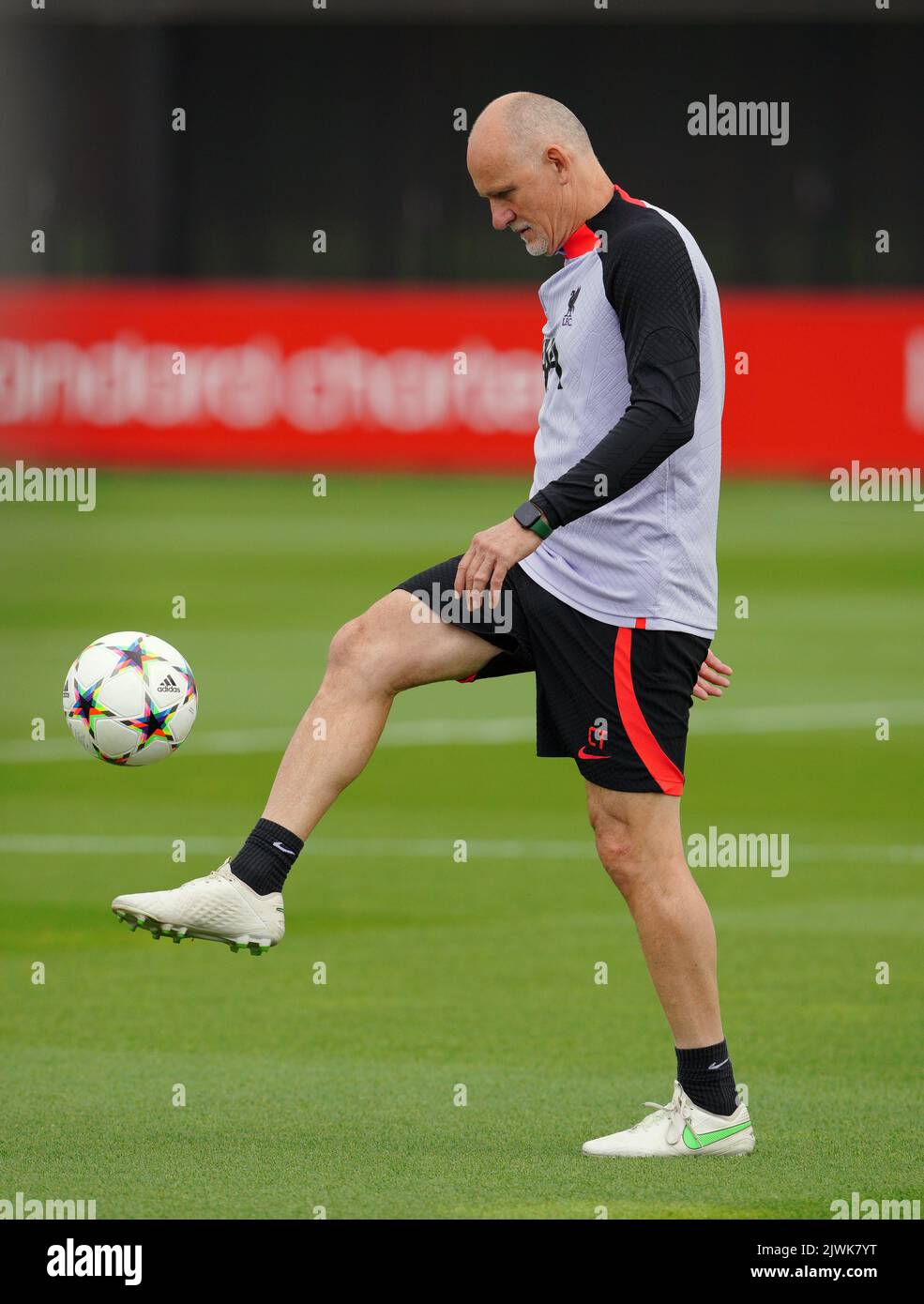 Liverpool goalkeeping coach Claudio Taffarel during a training session at the AXA Training Centre, Liverpool. Picture date: Tuesday September 6, 2022. Stock Photo