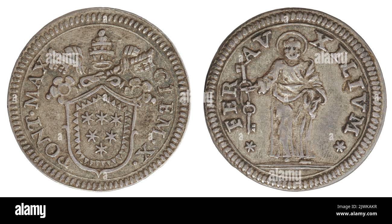 mezzo grosso. Klemens X (papież ; 1670-1676), ruler, Państwo Kościelne ...