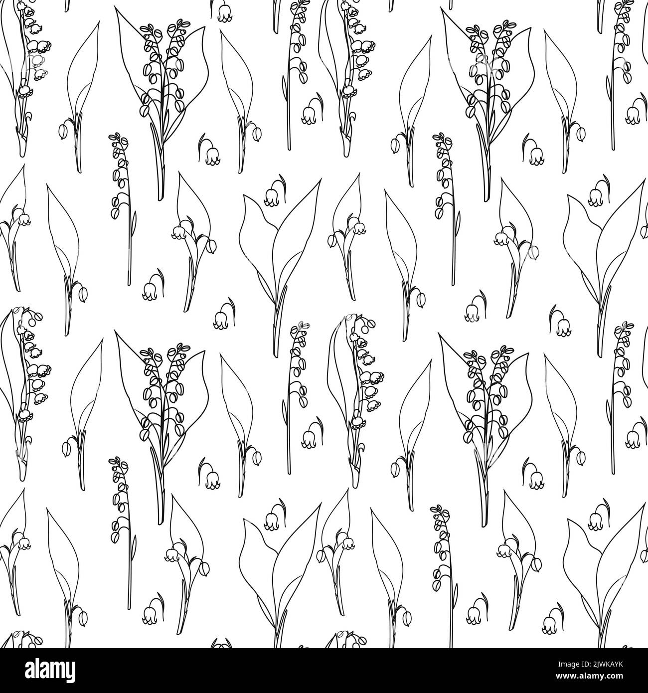pattern with lily of the valley Stock Vector Image & Art - Alamy