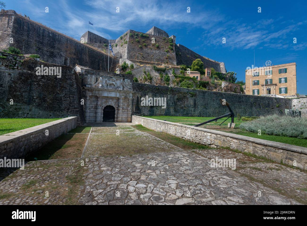 The New Fortress of Corfu Stock Photo