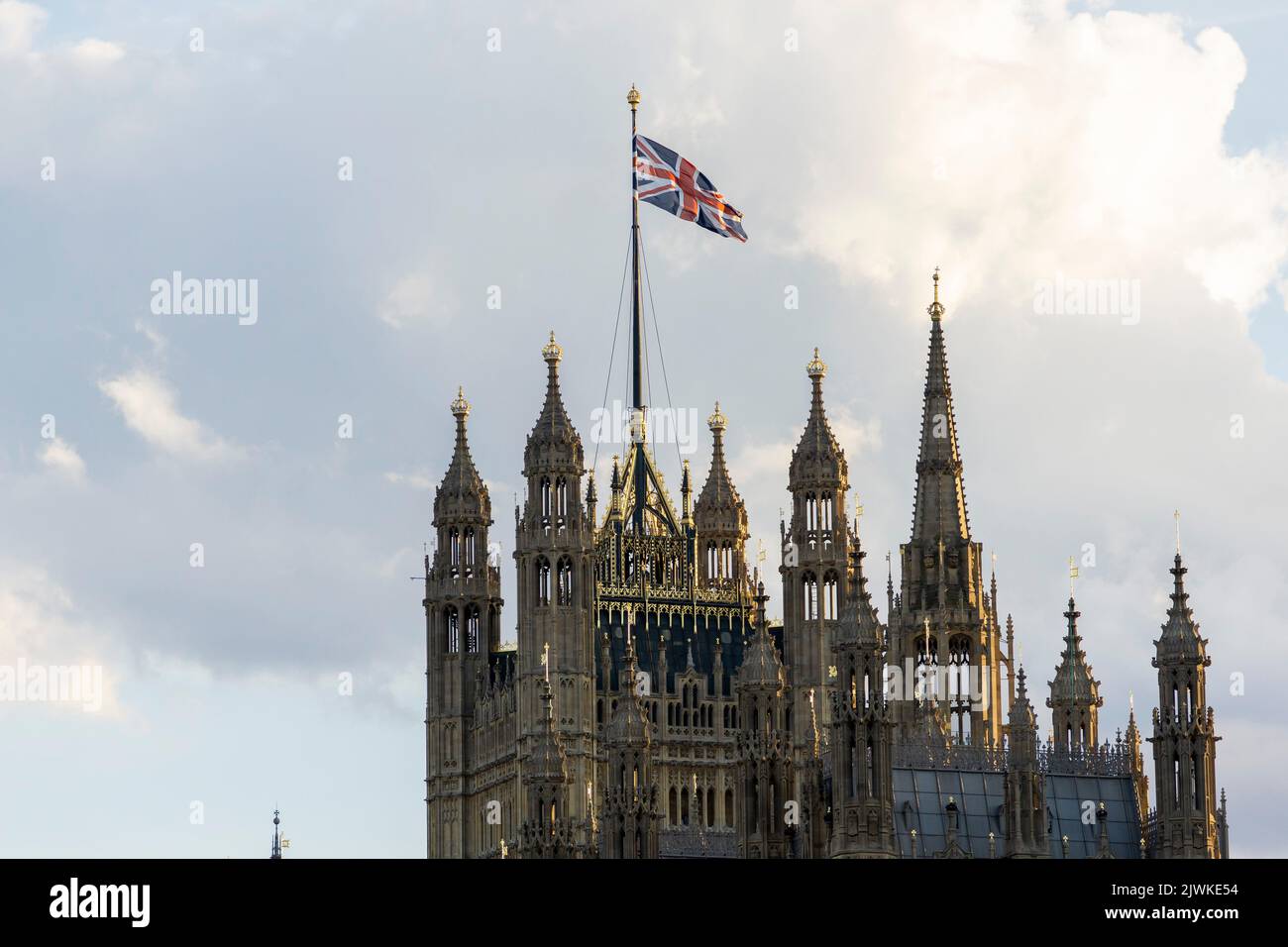 Victoria Tower, Palace of Westminster Flying The Union Jack Catching