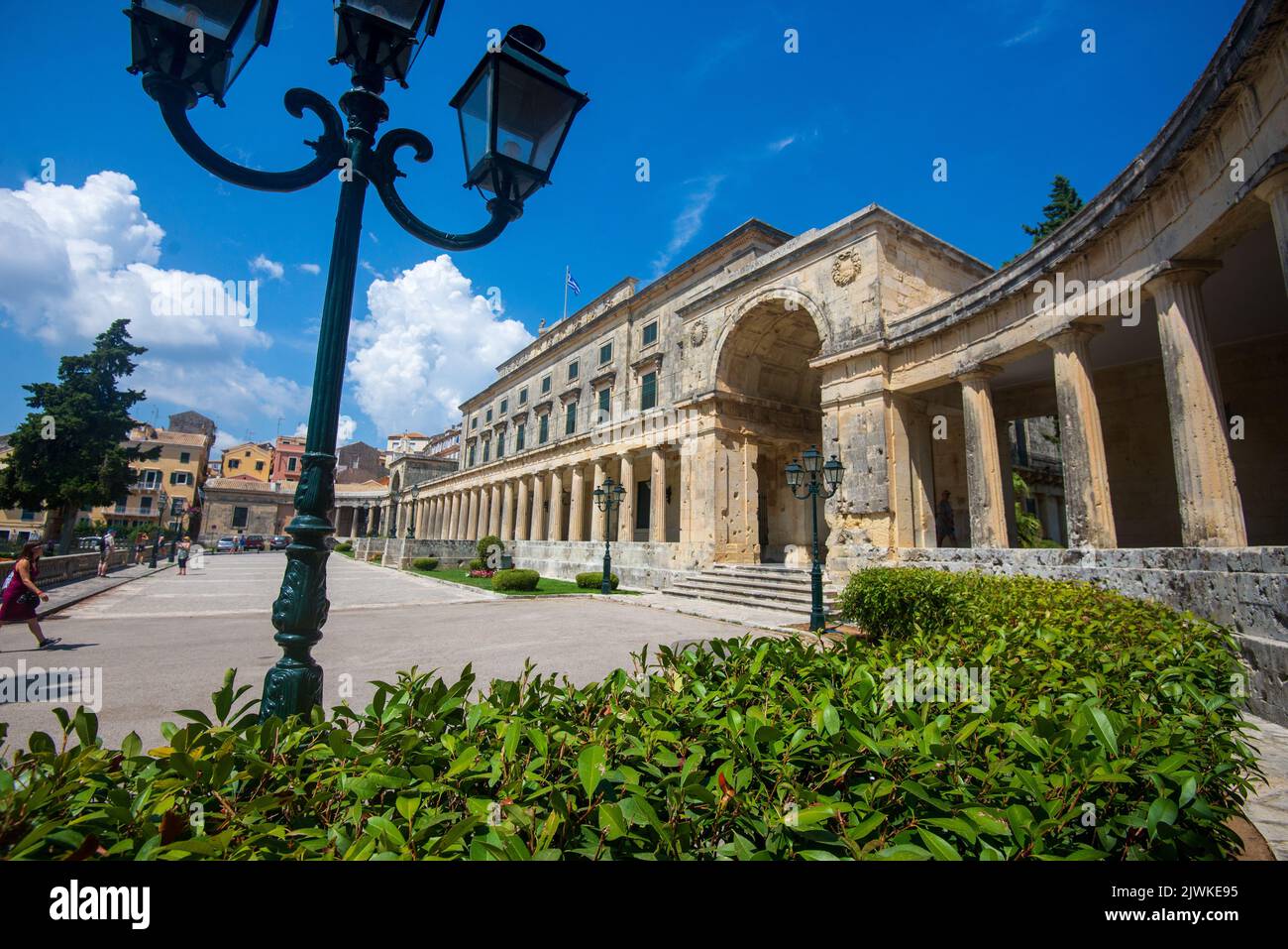 Palace of St. Michael and St. George on Corfu, Greece. Commissioned by Sir Thomas Maitland. Stock Photo