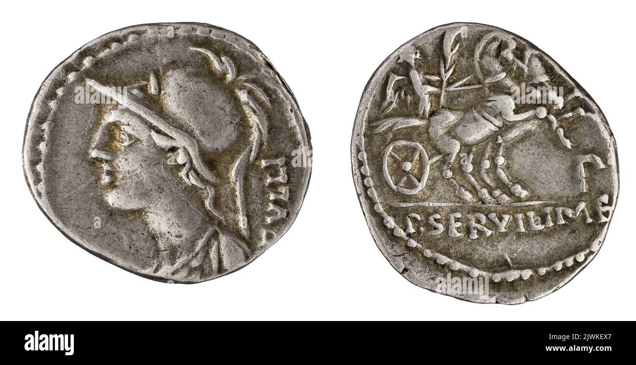 Servilius Inscriptions denarius. Servilius Rullus, P. (fl. 100 a.C.), monetary officer ...