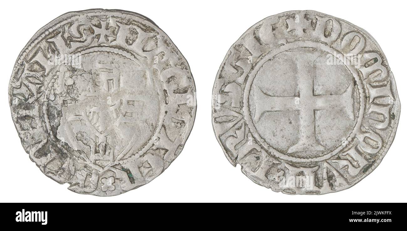 quartense. Zakon krzyżacki (1190-), issuer, Winrych von Kniprode (wielki mistrz ; 1351-1382), grand master Stock Photo