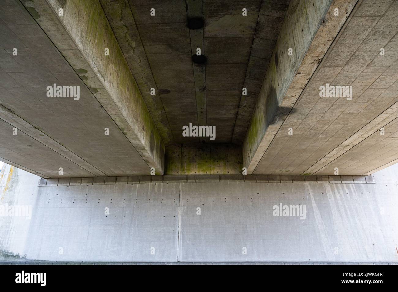 Nagele, Flevoland, The Netherlands - 07 20 2022 - Concrete construction of the Ketel bridge Stock Photo