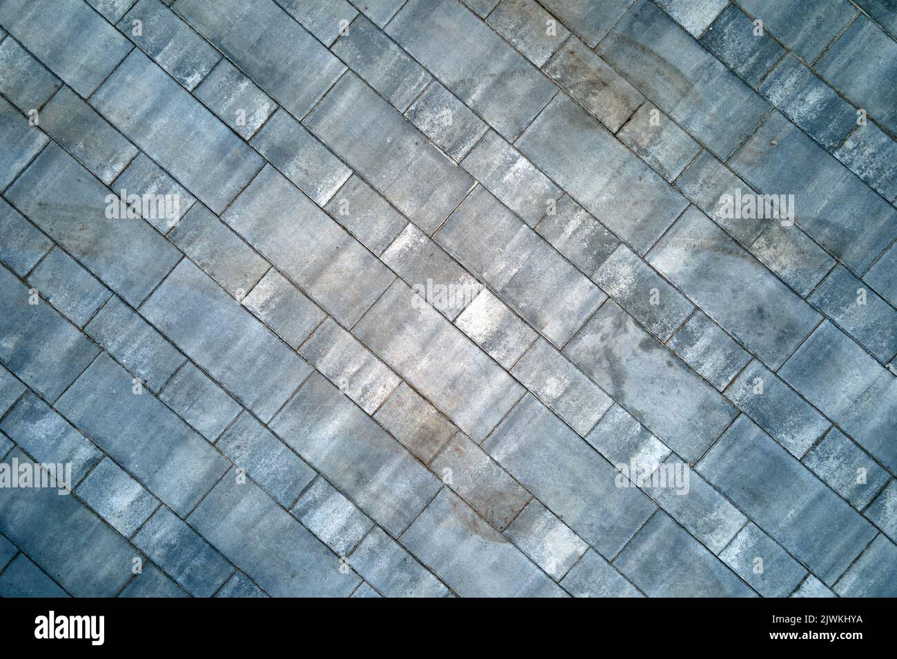 Grey tiles pattern background. Classic wall seamless texture for interior. Stock Photo