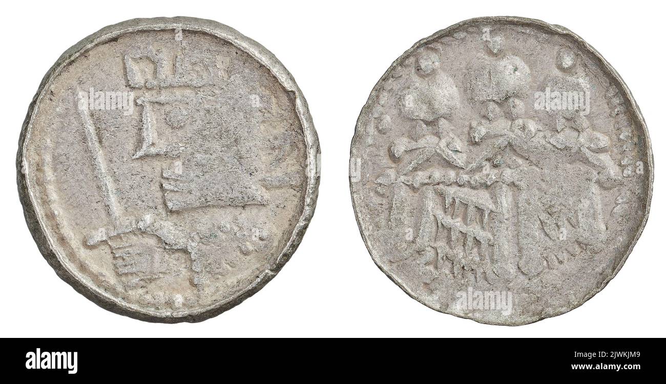 denarius (royal type). Boles?aw II ?mia?y (kr��l Polski ; 1058-1079), ruler Stock Photo