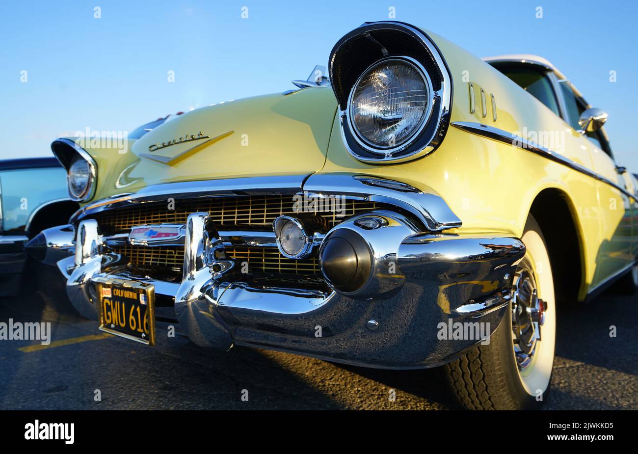 Front view of a classic Chevrolet automobile .Montreal.Quebec,Canada.Alamy Live News/Mario Beauregard Stock Photo