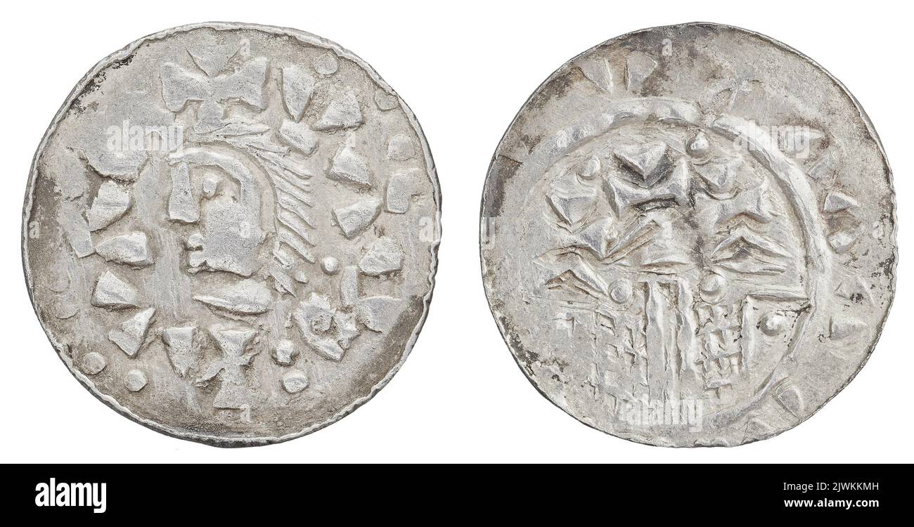 denarius. Władysław I Herman (książę Polski ; 1079-1102), ruler Stock Photo