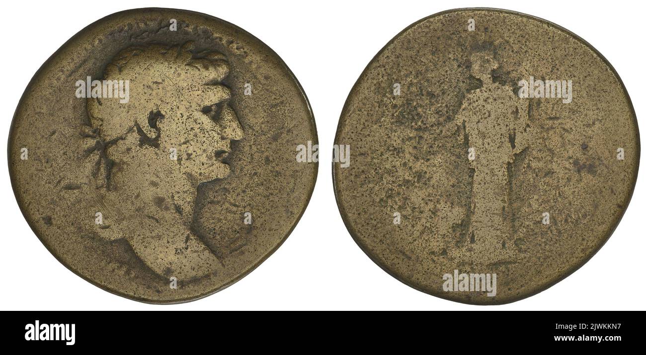 sestertius. Trajan (cesarz rzymski ; 98-117), ruler Stock Photo - Alamy