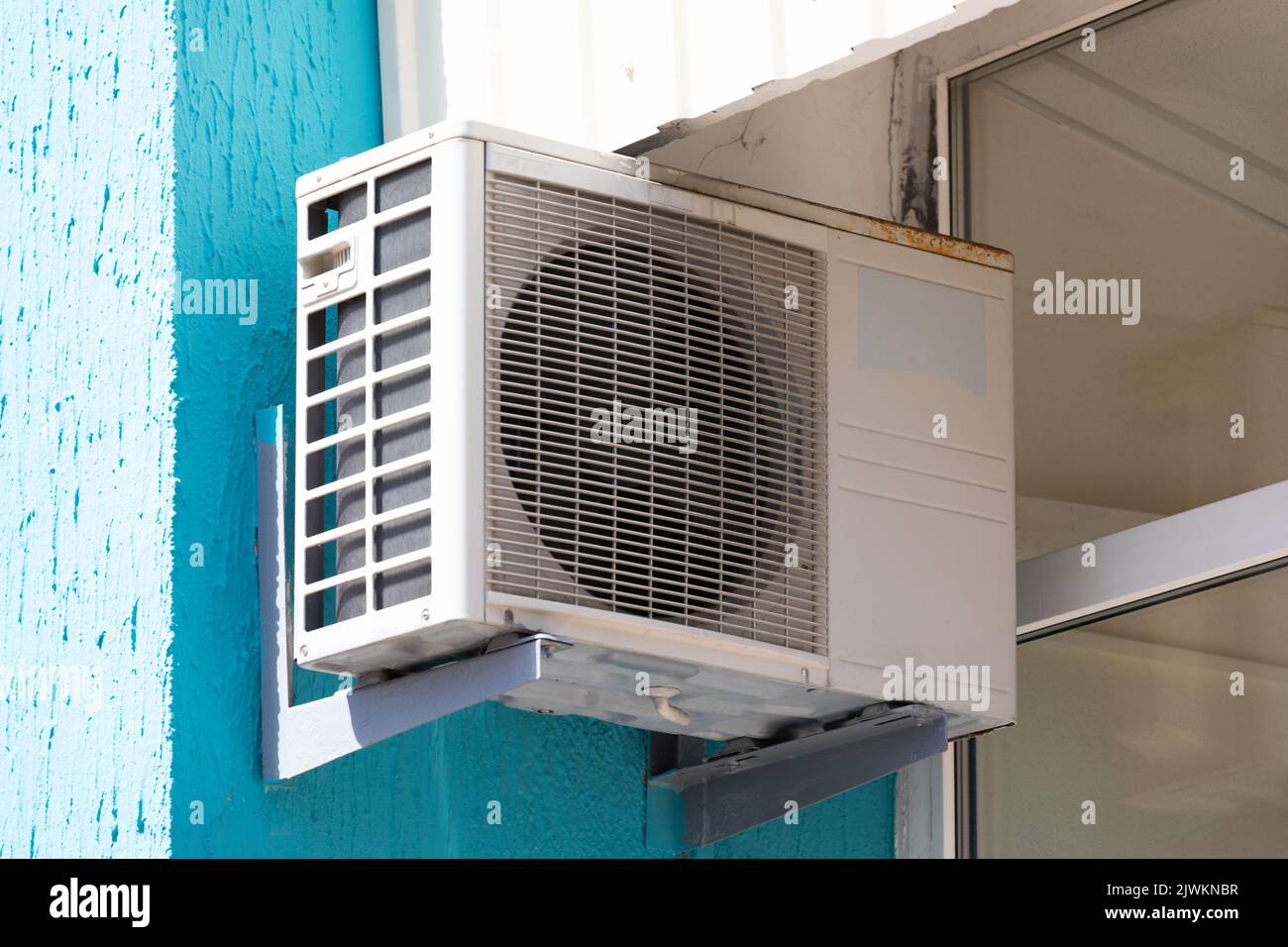outdoor air conditioning unit outside the building Stock Photo Alamy
