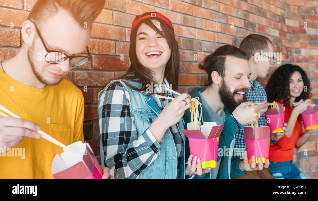 millennials nutrition lunch fast food meal Stock Photo - Alamy