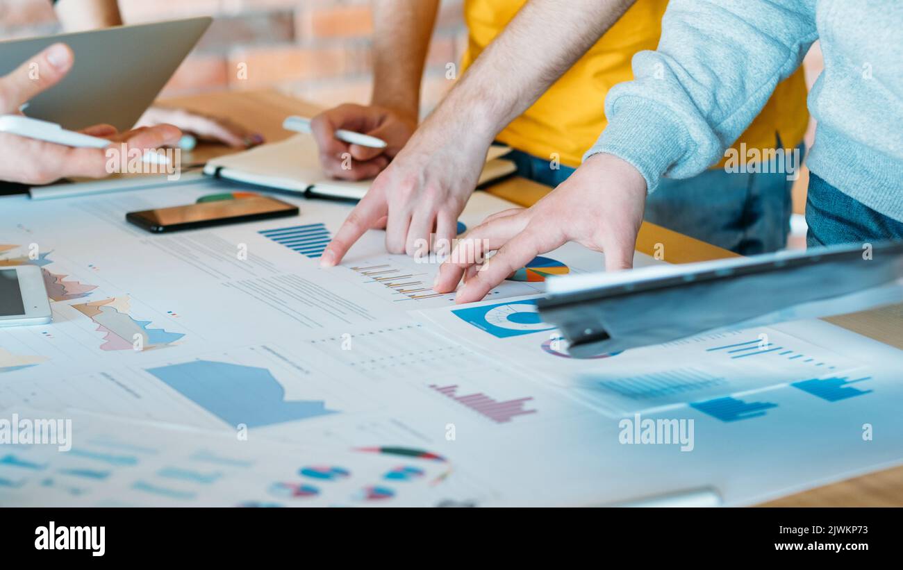 working together business team diagrams strategy Stock Photo