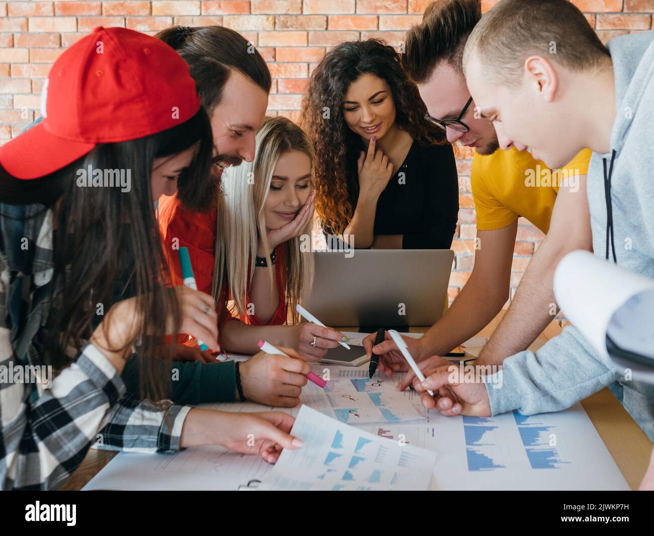 working together business team diagrams strategy Stock Photo