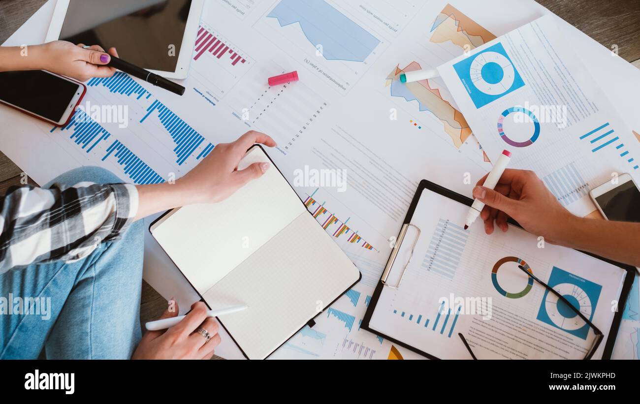 millennials business analysis strategy planning Stock Photo