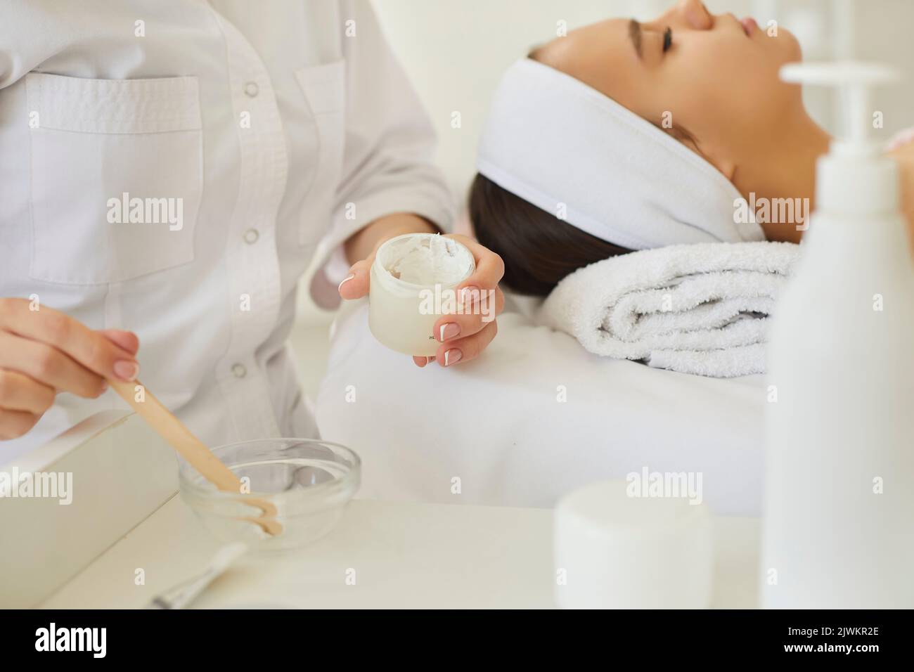 Beautician dermatology hi-res stock photography and images - Alamy