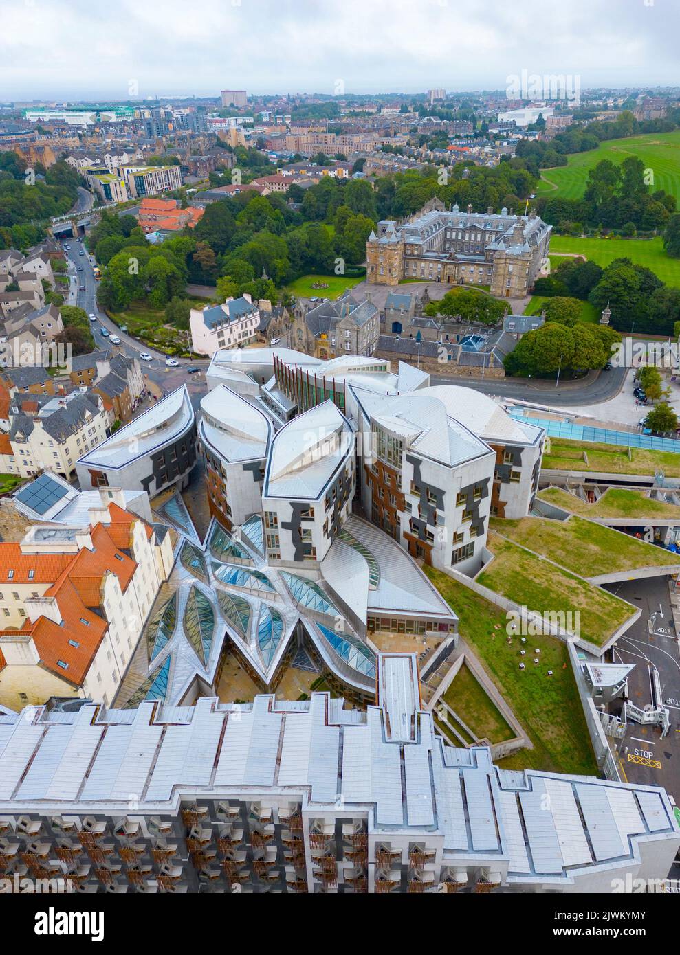 Scottish parliament building aerial hi-res stock photography and images