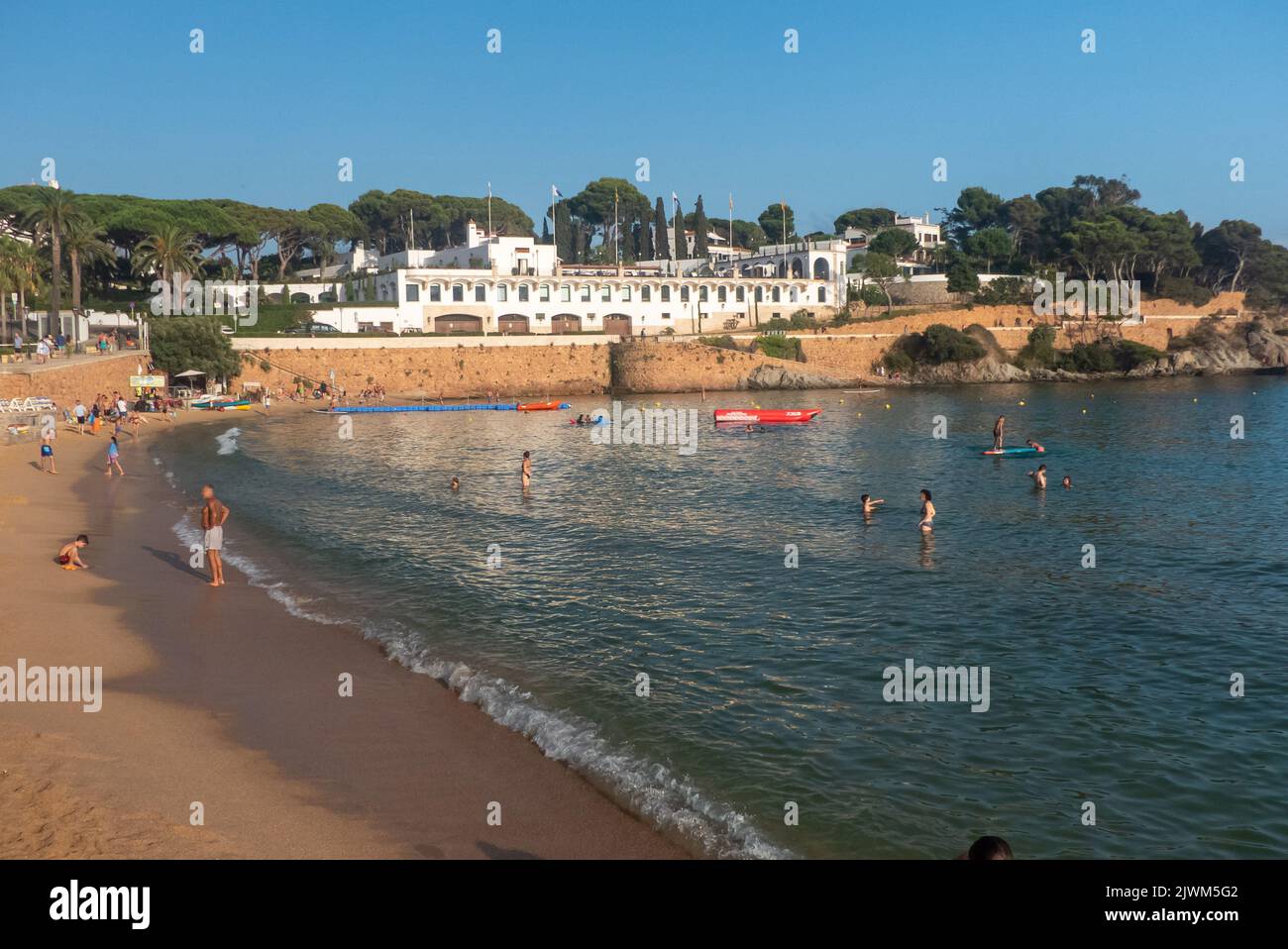 Catalonia in Spain: the small resort of S'Agaro on the Costa Brava Stock Photo