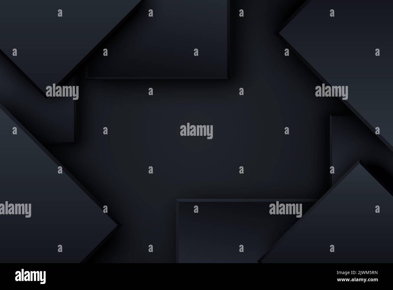 Abstract background of black 3d rhombus and square. Vector geometric ...