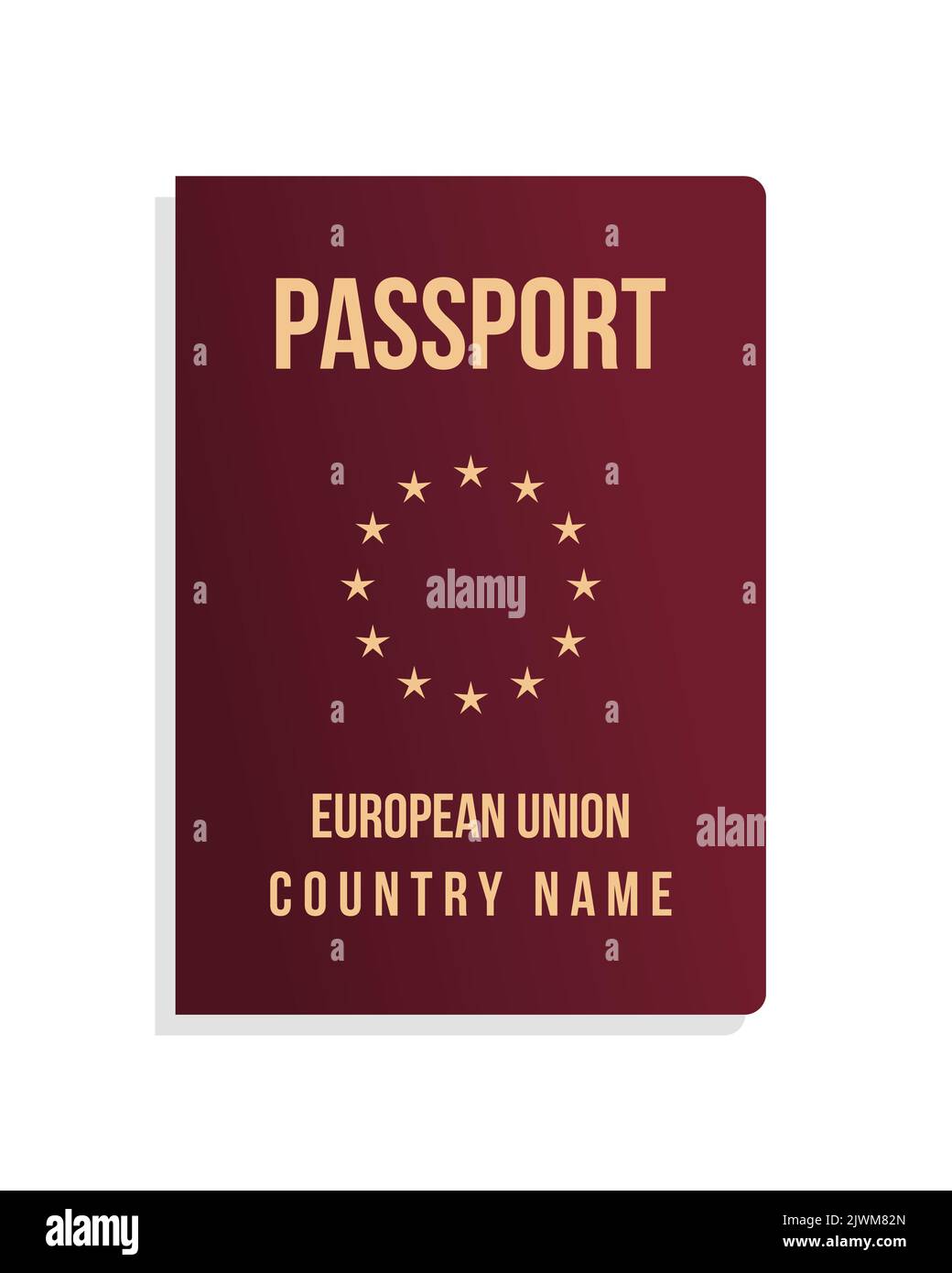 Front of eu passport Stock Vector Images - Alamy