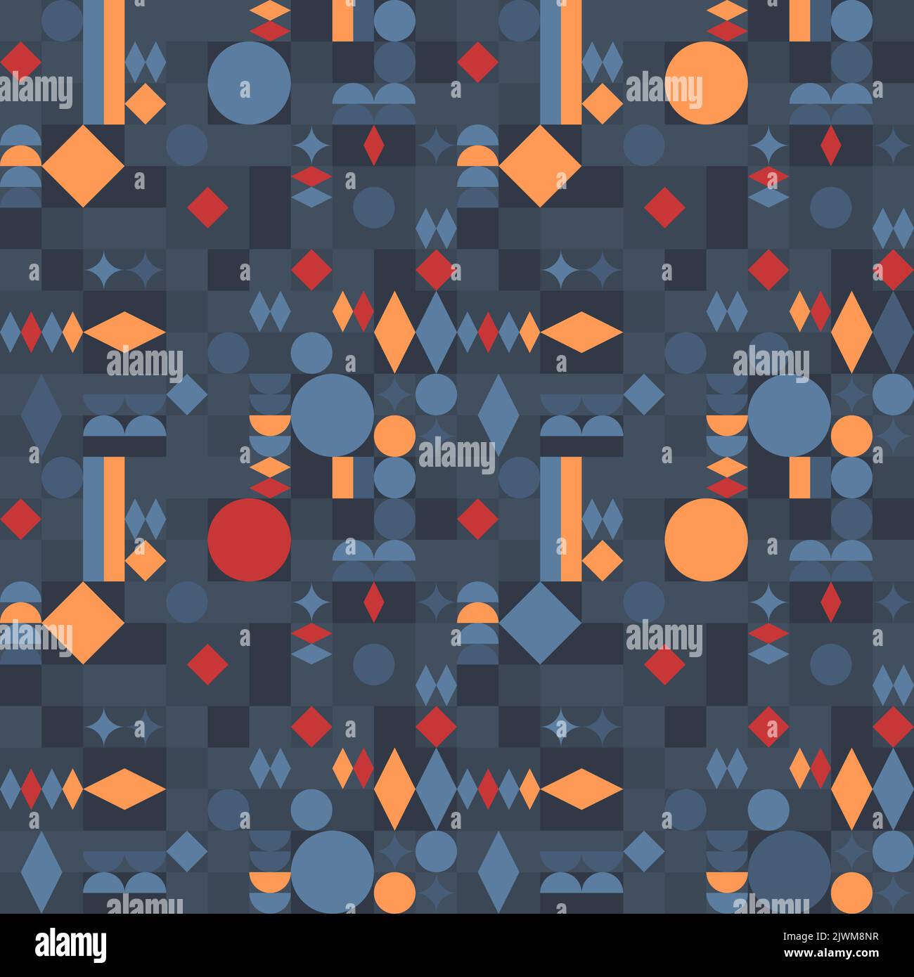Geometric patchwork pattern. Seamless abstract shapes texture. Vector ...