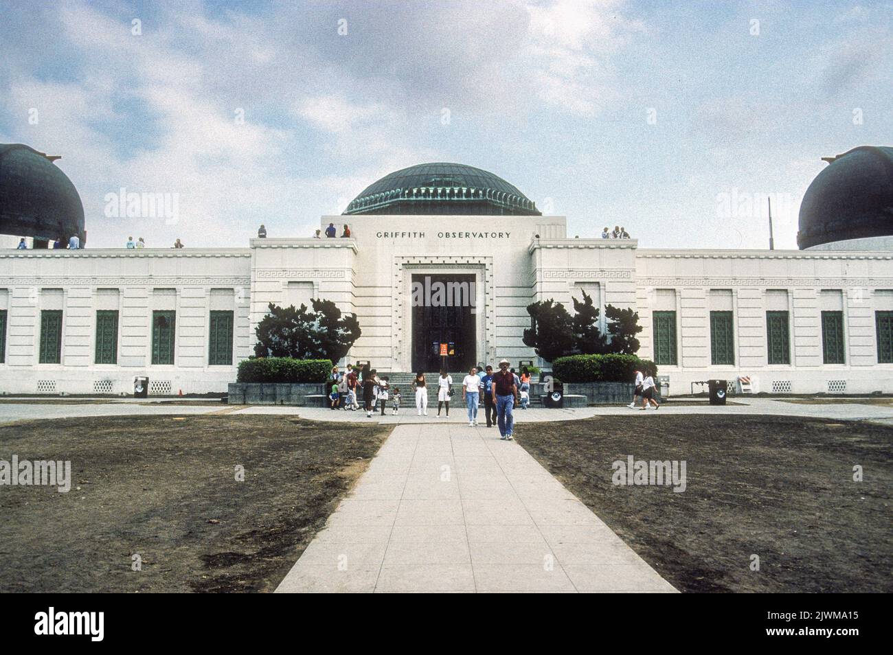 The entrance to the Giffith Observatory in 1990, California, USA Stock Photo