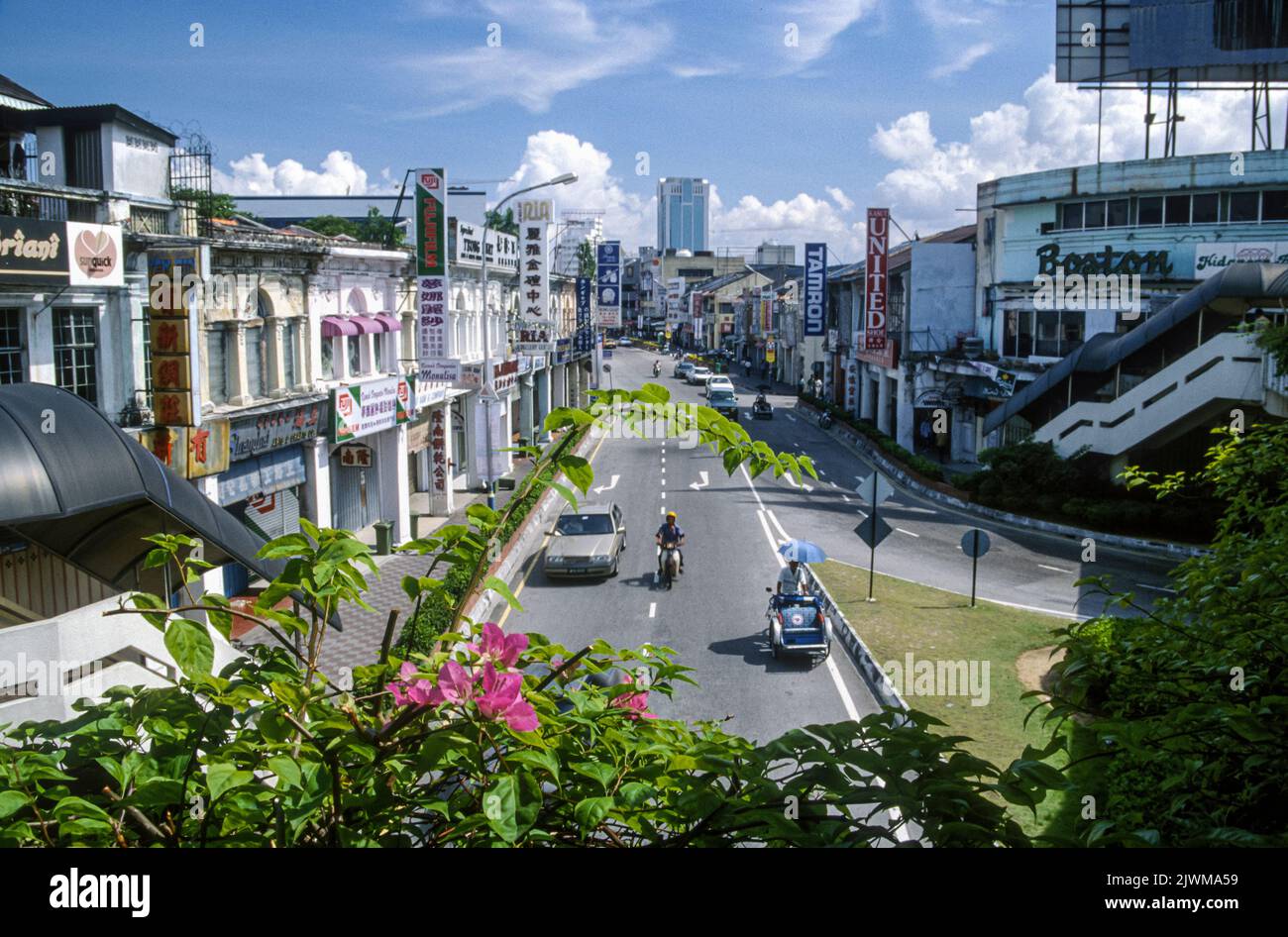 North East along Jin Penang from the Octopus Bridge in 1997, George ...
