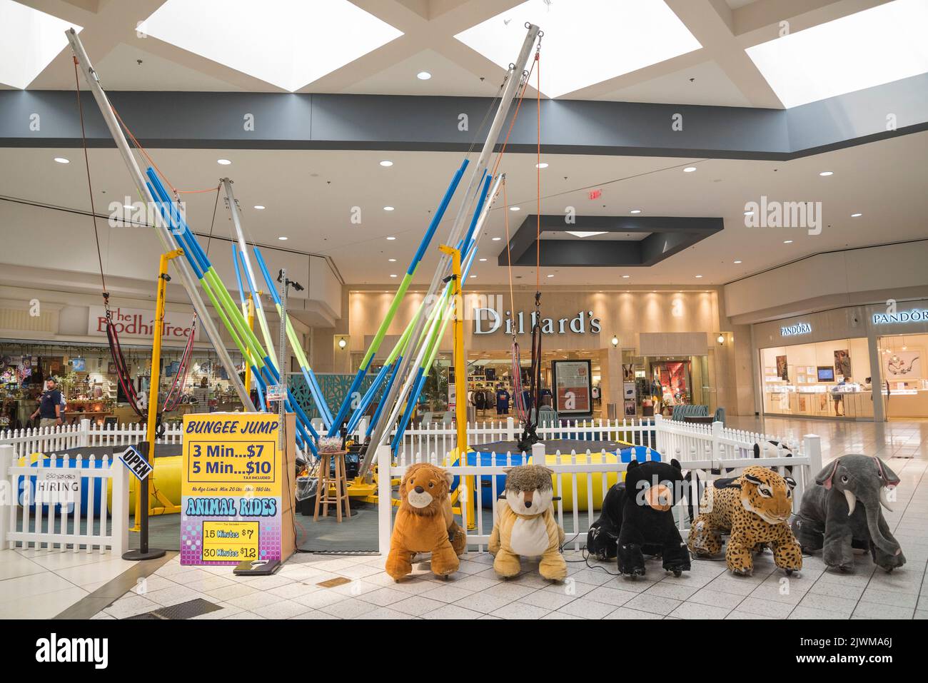 Play area for children inside a shopping mall in Gainesville, Florida. Stock Photo